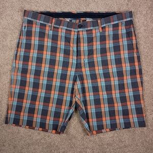 Tommy Bahama Men's Plaid Chino Shorts, Size 40, Cotton, Flat Front, Casual Golf